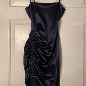 XS Windsor Navy Blue Satin Mini Dress